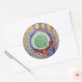 maanfasen ronde sticker (Envelop)