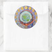 maanfasen ronde sticker (Tas)