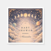 Maanfasen Ruimteshowers voor Baby Servet (Voorkant)