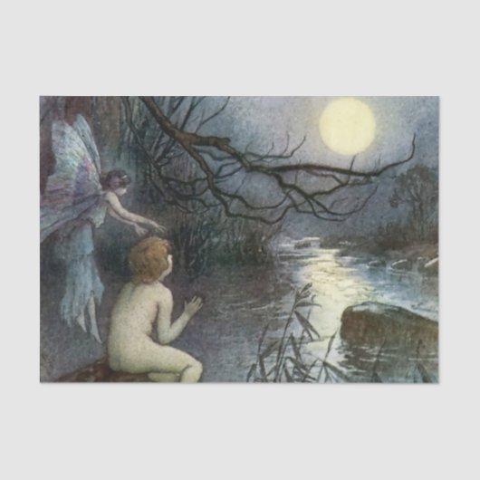 ”Maanfee” door Warwick Goble Tissuepapier (Voorkant)