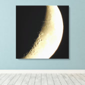Maanfotografie Kunst Canvasprint Canvas Afdruk (Insitu (Houten vloer))