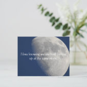 Maanfotografie, romantische Missing You Briefkaart (Staand voorkant)