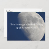 Maanfotografie, romantische Missing You Briefkaart (Voorkant / Achterkant)