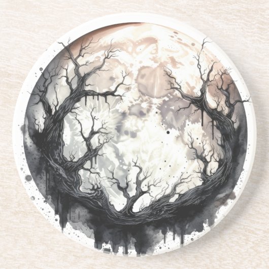Maangebonden verstrengeld zandsteen onderzetter (Voorkant)