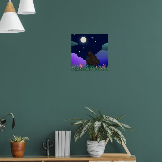 Maangedroomster Meisje Poster (Woonkamer 1)