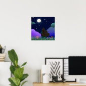 Maangedroomster Meisje Poster (Thuiskantoor)