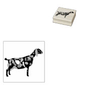 Maangevlekte Nubische melkgeit Rubberstempel (Gestempeld)