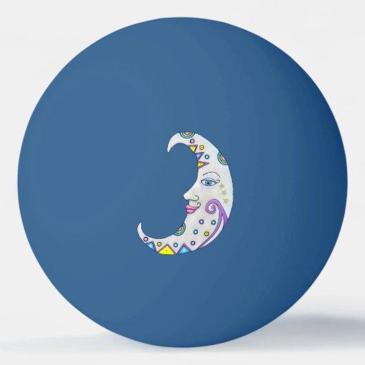  maangezicht Abstracte vormen meerdere kleuren Pingpongbal (Voorkant)