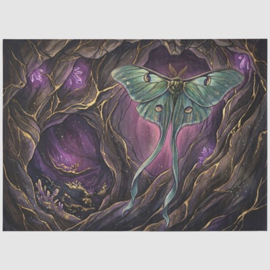Maangodin Amethyst Grot Ephémère Decoupage Tissuepapier (Voorkant)