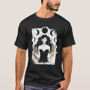 MAANGODIN Kostuum Heks Wicca Heidens Magie Maan T-shirt