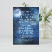 Maanhemel Volle Maan Hemelse Trouwreceptie Kaart (Staand voorkant)