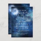 Maanhemel Volle Maan Hemelse Trouwreceptie Kaart (Voorkant / Achterkant)