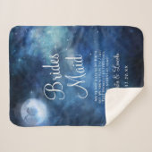 Maanhemel Volle Maan Sterren naar de Bruidsmeisje Sherpa Deken (Voorkant (horizontaal))