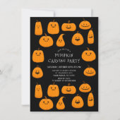 Maanierig Pompoen Snijden Halloween Kaart (Voorkant)