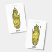 Maanillustratie van maïs badge (Voor- en achterkant)