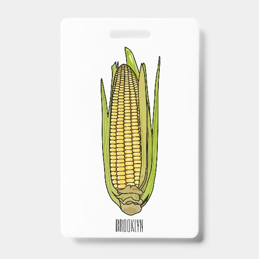 Maanillustratie van maïs badge (Voorzijde)