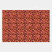 Maanjaar 2024 Golden Good Fortune Red Gold fancy Inpakpapier Vel (Voorkant 3)