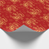 Maanjaar Drakenpatroon Chinees Maanjaar 2024 Cadeaupapier (Hoek)