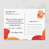 Maanjaar van de draak Chinees Nieuwjaar 2024 Briefkaart (Achterkant)