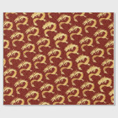 Maanjaar van de Dragon Zodiac Groeten 2024 Cadeaupapier (Vlak)