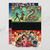 Maanjaar van de Slang 2025 Feestdagenkaart (Voorkant / Achterkant)