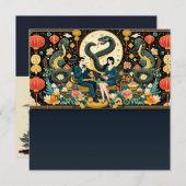 Maanjaar van de Slang 2025! Feestdagenkaart (Voorkant / Achterkant)