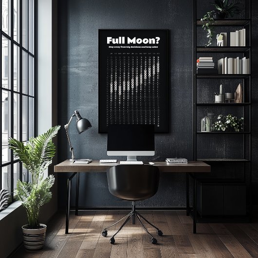 Maankalender voor het plannen van beslissingen poster