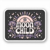 Maankind paarse heks grillige esthetische sticker (Voorkant)