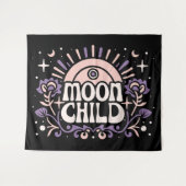 Maankind paarse heks grillige esthetische wandkleed (Voorkant (horizontaal))