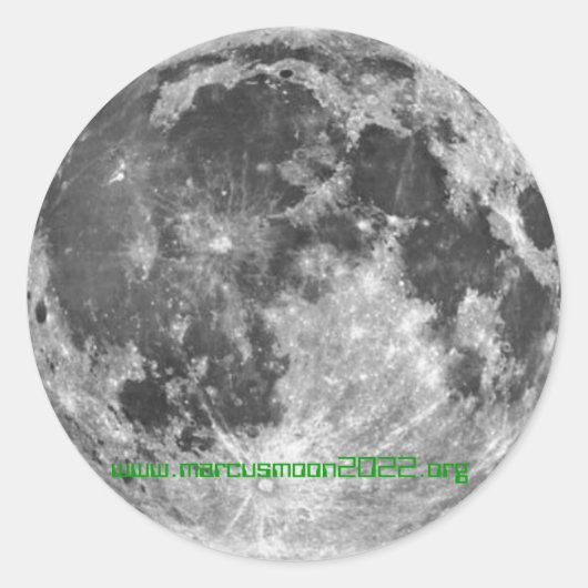 Maankolonie 2022 - Marcusmoon2022.org Ronde Sticker (Voorkant)