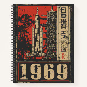Maanlanding 1969 ruimtegeschiedenis ontwerp notitieboek