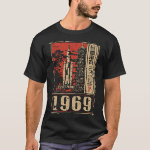 Maanlanding 1969 ruimtegeschiedenis ontwerp t-shirt