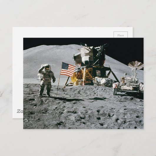 maanlanding apollo 15 longmodule nasa 1971 briefkaart (Voorkant / Achterkant)