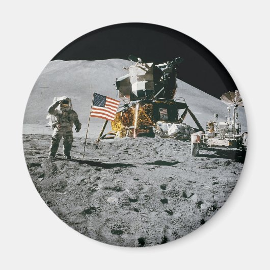 maanlanding apollo 15 longmodule nasa 1971 magneet (Voorkant)