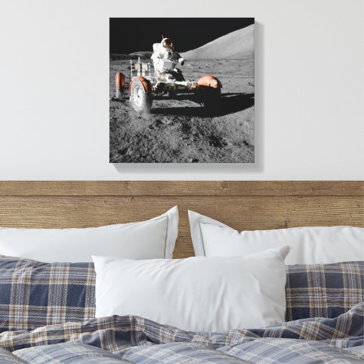 maanlanding astronaut buggy space canvas afdruk (Insitu (Slaapkamer))