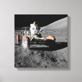 maanlanding astronaut buggy space canvas afdruk (Voorkant)