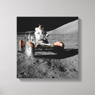 maanlanding astronaut buggy space canvas afdruk