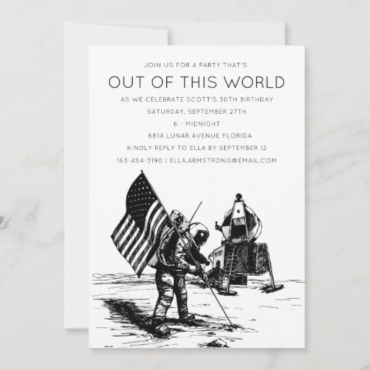 Maanlanding gepersonaliseerd kaart (Voorkant)