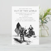 Maanlanding gepersonaliseerd kaart (Staand voorkant)