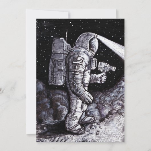 Maanlanding gepersonaliseerd kaart (Achterkant)