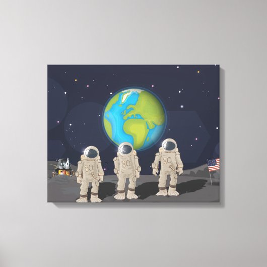 Maanlandingen Canvas Afdruk (Voorkant)