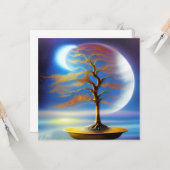 Maanlandschap bonsai kaart (Voorkant / Achterkant in situ)