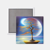 Maanlandschap bonsai magneet (Voorkant / Achterkant)