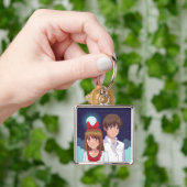 Maanlicht Anime Duo Illustratie Sleutelhanger (Hand)