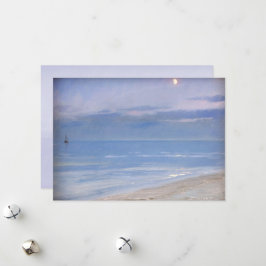 Maanlicht bij Skagen Beach door P.S. Krøyer, Art Feestdagenkaart