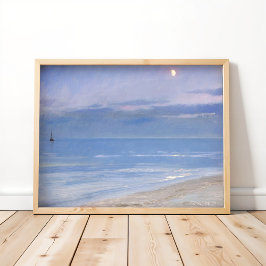 Maanlicht bij Skagen Beach door P.S. Krøyer, Art Poster