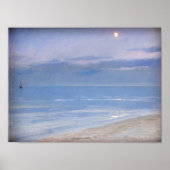 Maanlicht bij Skagen Beach door P.S. Krøyer, Art Poster (Voorkant)