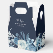 maanlicht blauw waterverf bloemenbruiloft gunst do bedankdoosjes (Geopend)