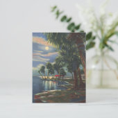 maanlicht boven de tropische wateren van florida briefkaart (Staand voorkant)