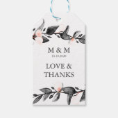 maanlicht | Bruiloft Monogram Bedankt Favor Cadeaulabel (Voorkant)